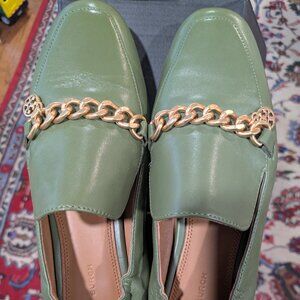 Tory Burch mini Benton charm loafer -green
